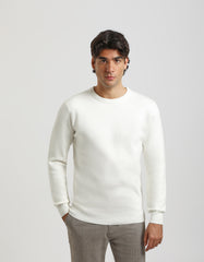 Viscose crew-neck sweater
