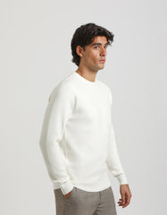 Viscose crew-neck sweater
