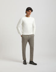 Viscose crew-neck sweater