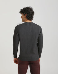 Ribbed crew-neck sweater