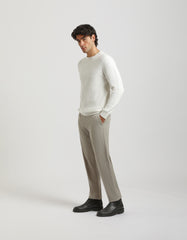 Ribbed crew-neck sweater