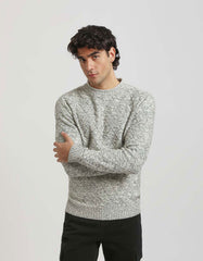 Crew-neck sweater with diamond pattern 100% cotton