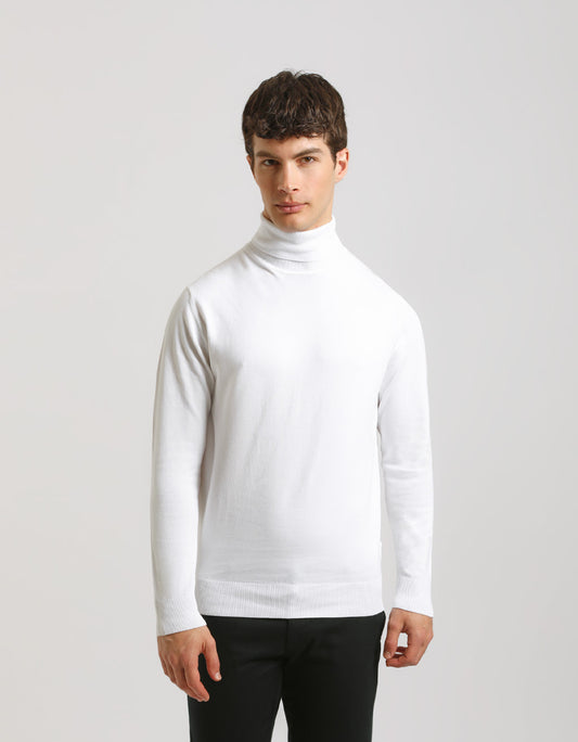 Turtleneck sweater in viscose blend