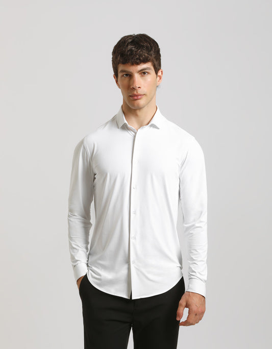 Basic shirt in stretch fabric