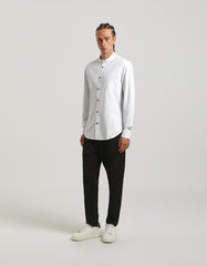 Mandarin collar shirt easy care
