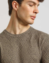 Colorblock crewneck sweater