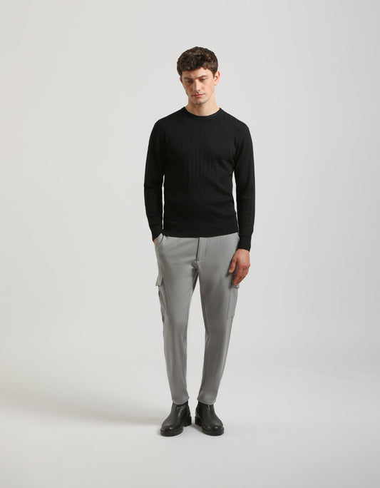 Viscose blend cargo trousers