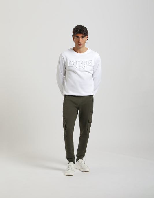 Jogger cargo in felpa