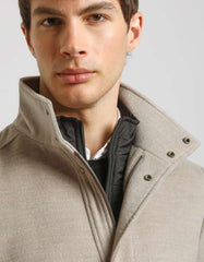 Mock neck coat