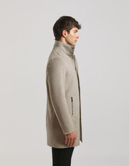 Mock neck coat