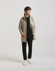Mock neck coat