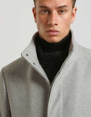 Mock neck coat