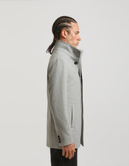 Mock neck coat