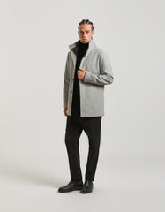 Mock neck coat