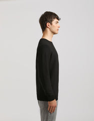 Structured crew-neck jersey
