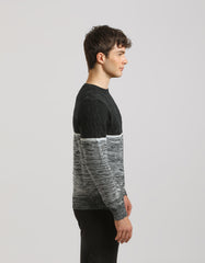 colorblock crew neck sweater