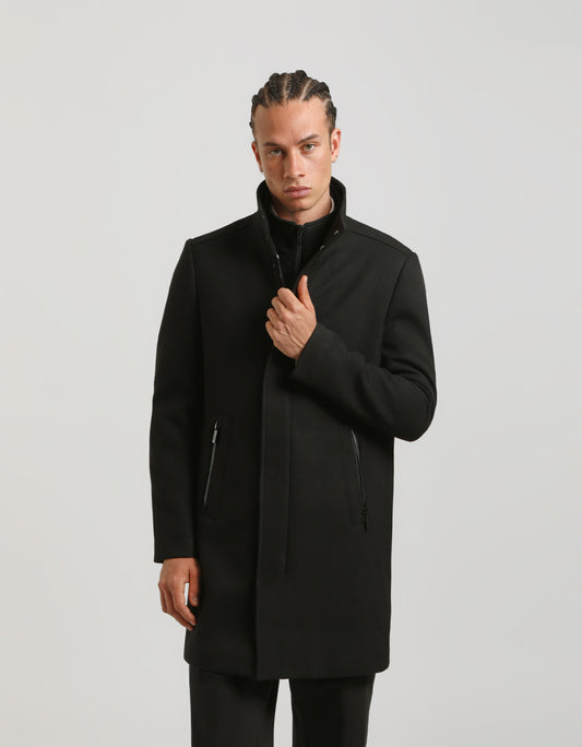 Cappotto collo lupetto