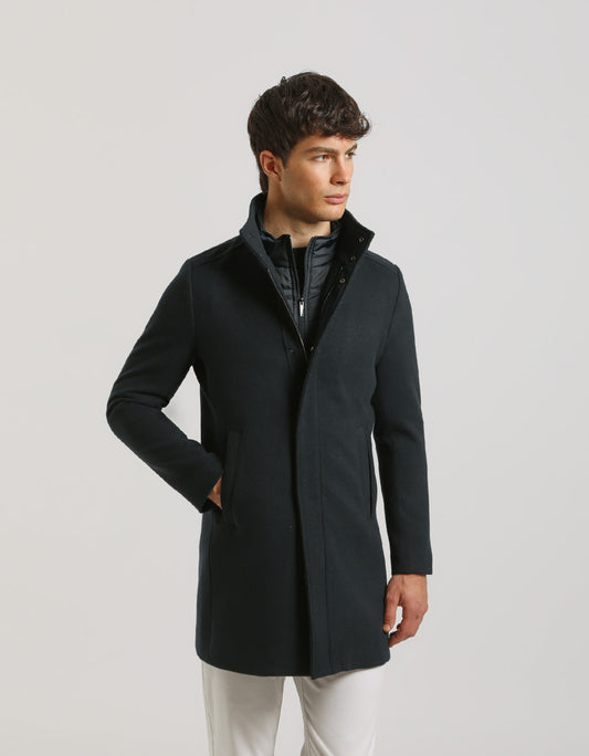 Cappotto collo lupetto|Colore:Blue