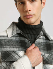 Plaid shirt jacket