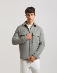 Technical fabric shirt jacket
