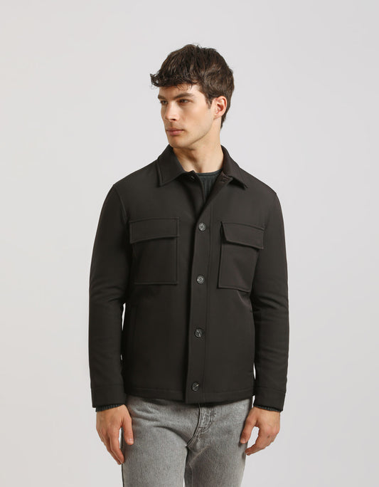 Shirt jacket with buttons