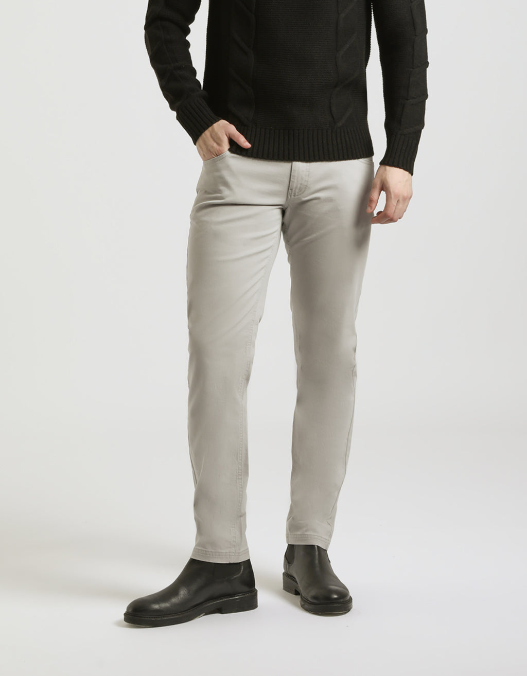 Pantaloni cinque tasche|Colore:Grigio perla