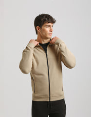 Hooded sweatshirt with zip
