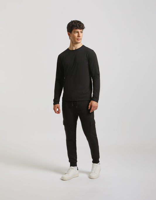 Jogger cargo in felpa