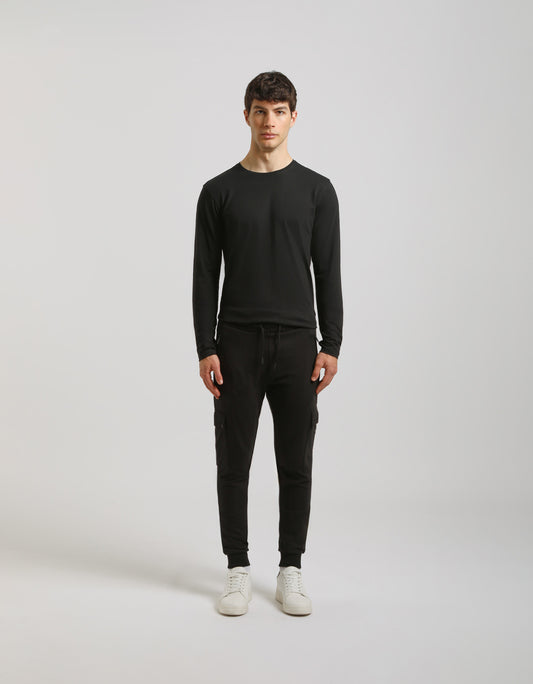 Jogger cargo in felpa
