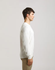 Structured crew-neck jersey