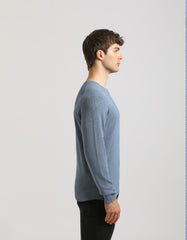 Structured crew-neck jersey