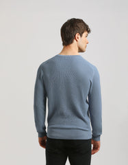 Structured crew-neck jersey