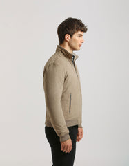 Suede-effect bomber jacket