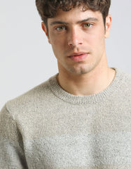 Colorblock crewneck sweater