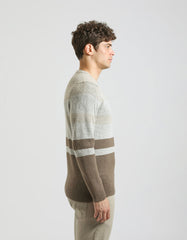 Colorblock crewneck sweater