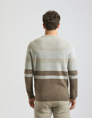 Colorblock crewneck sweater