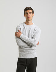 Bouclè crewneck sweater