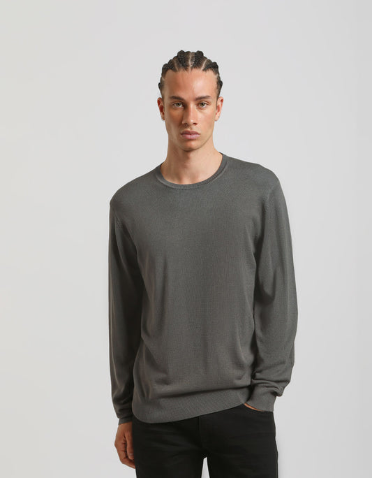 Viscose blend crewneck sweater