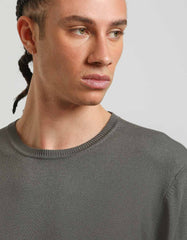 Viscose blend crewneck sweater