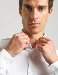 Camicia tinta unita in cotone