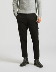 Viscose blend cargo trousers
