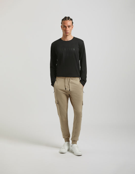 Jogger cargo in felpa