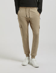 Jogger cargo in felpa