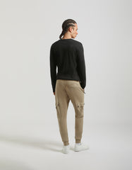 Jogger cargo in felpa