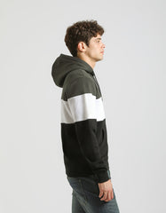 Felpa con cappuccio colorblock