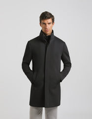 Mock neck coat