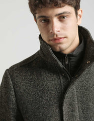 Mock neck coat