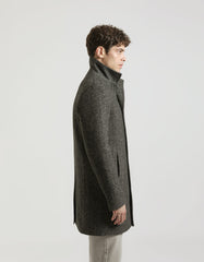 Mock neck coat