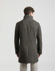 Mock neck coat