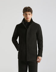 Mock neck coat